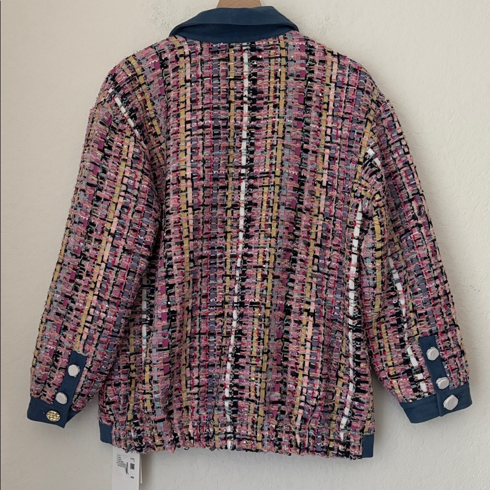 NWT Endless Rose Pink and Blue Tweed jacket  size small - looks so Chanel - Picture 7 of 11